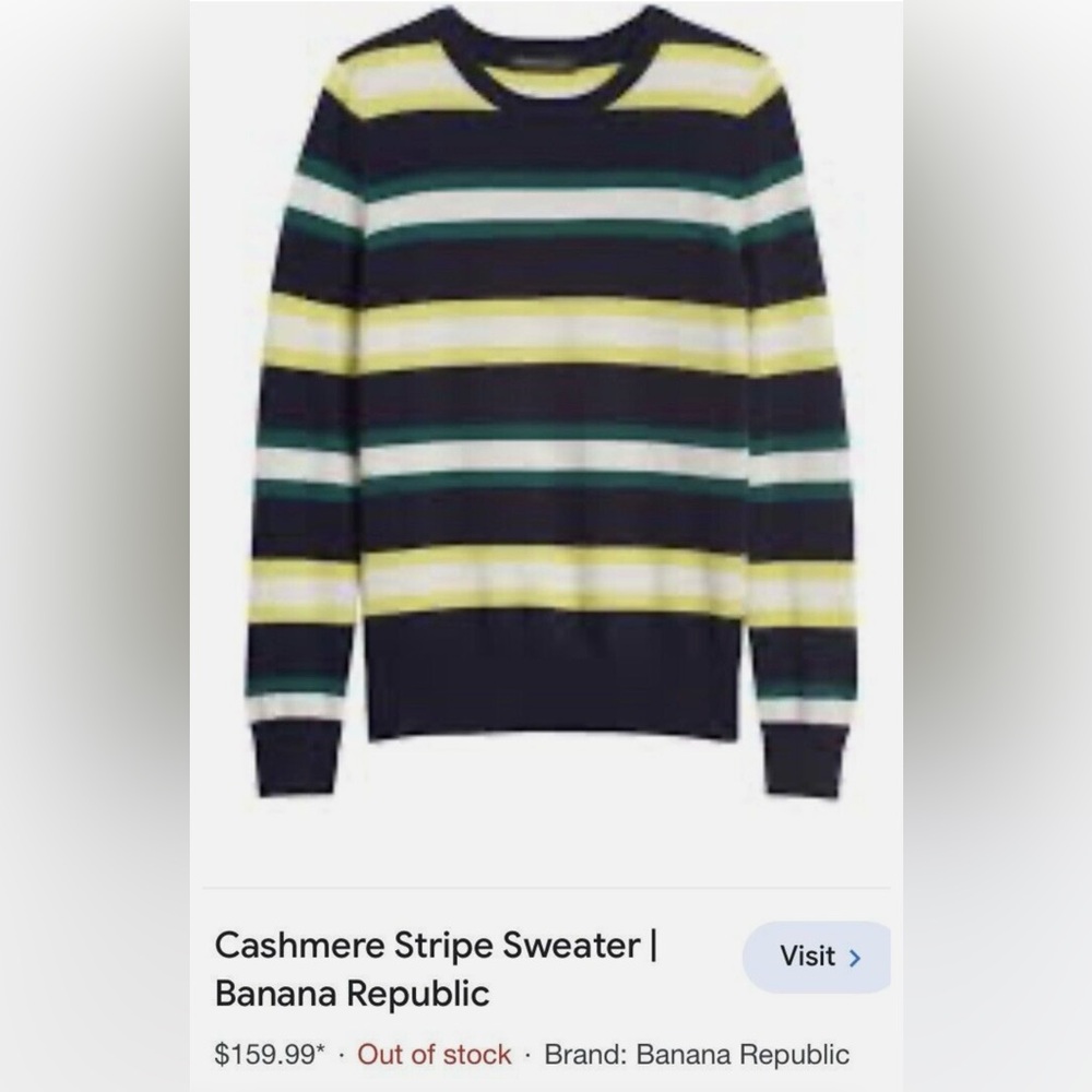 Banana Republic 100% Cashmere Sweater Size XS - Picture 7 of 8